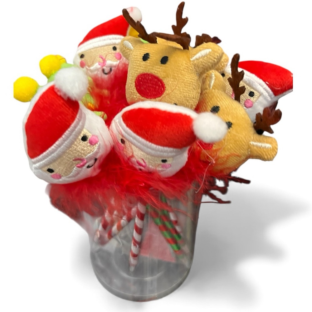 Festive Holiday Party Favor Pens - Red and Green - Picture 2 of 3